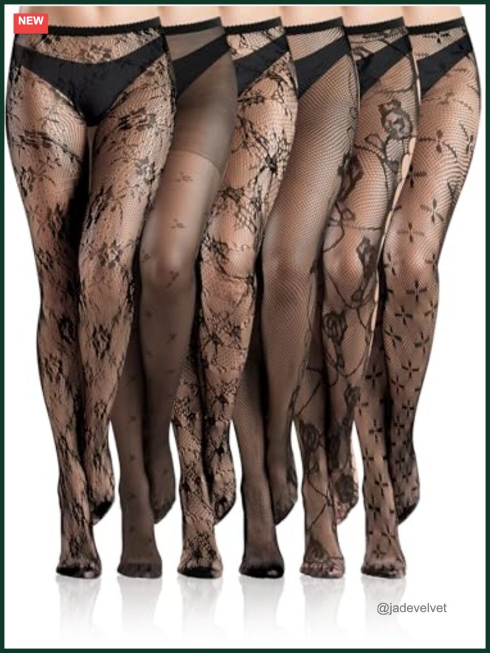 Fishnet Stockings Thigh High Lace Tights 6 Pack Halloween Pantyhose